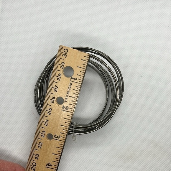 Womens Gold and Sliver Tone Stack Bangle Bracelets - Picture 13 of 16